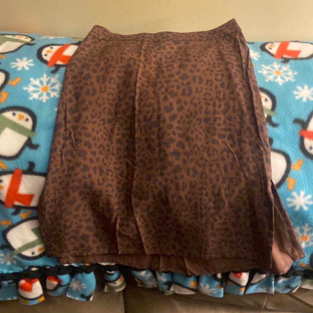 Carters Kids leopard print skirt with slits 100% Viscose